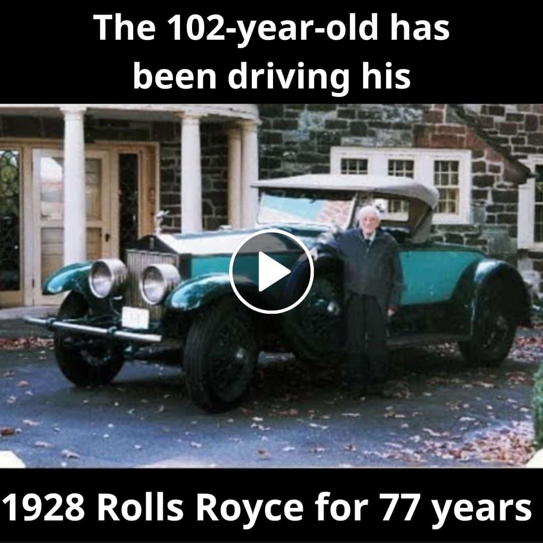 The 102-year-old has been driving his 1928 Rolls Royce Picadilly P1 Roadster for 77 years
