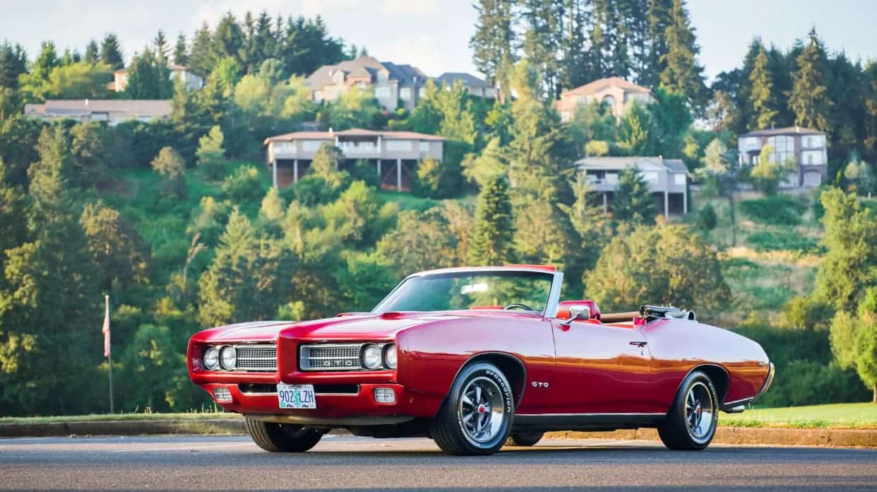 1969 Pontiac GTO Convertible, the ultimate muscle car with rebuilt engine and transmission.