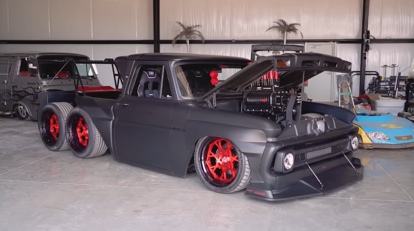 Unveiling the Jaw-Dropping 900 HP Six Wheel Supercharged Chevy C10 Slayer: A Beast on Wheels!